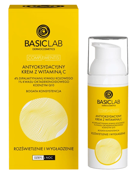 BasicLab, antyoksydacyjny krem z witaminą C, 50 ml
