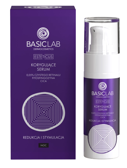 BasicLab, korygujące serum 0,05% czystego retinalu, 30 ml