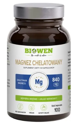 Biowen magnez chelatowany magnezu 840 mg 100 kapsułek