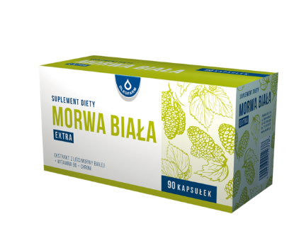 Morwa biała extra kapsułki ze składnikami wspomagającymi trzymanie równowagi metabolizmu węglowodanów w organizmie, 90 szt.