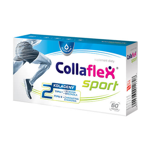 Collaflex Sport, kapsułki z kolagenem wspomagającym utrzymanie poprawnej kondycji chrząstki i ścięgien, 60 szt.