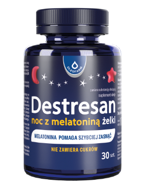 Destresan Noc Z Melatoniną, żelki, smak wiśniowy, 60 szt.