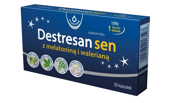 Destresan sen z melatoniną i walerianą, 30 kapsułek