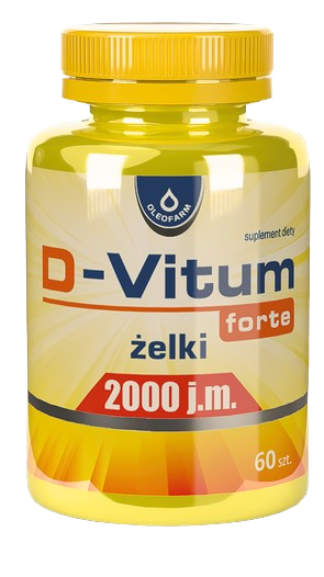 D-Vitum forte 2000 j.m 60 żelków o smaku pomarańczowym