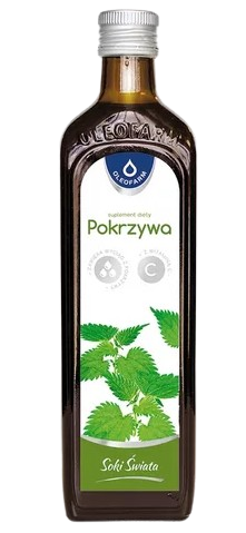 Oleofarm pokrzywa z witaminą C sok, 490 ml