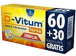 D-Vitum Forte 2000 j.m. kapsułki z witaminą D i olejem lnianym, 90 szt.