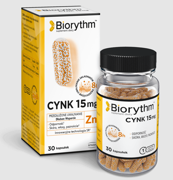 Biorythm Cynk, kapsułki o przedłużonym uwalnianiu z cynkiem, 30 szt.