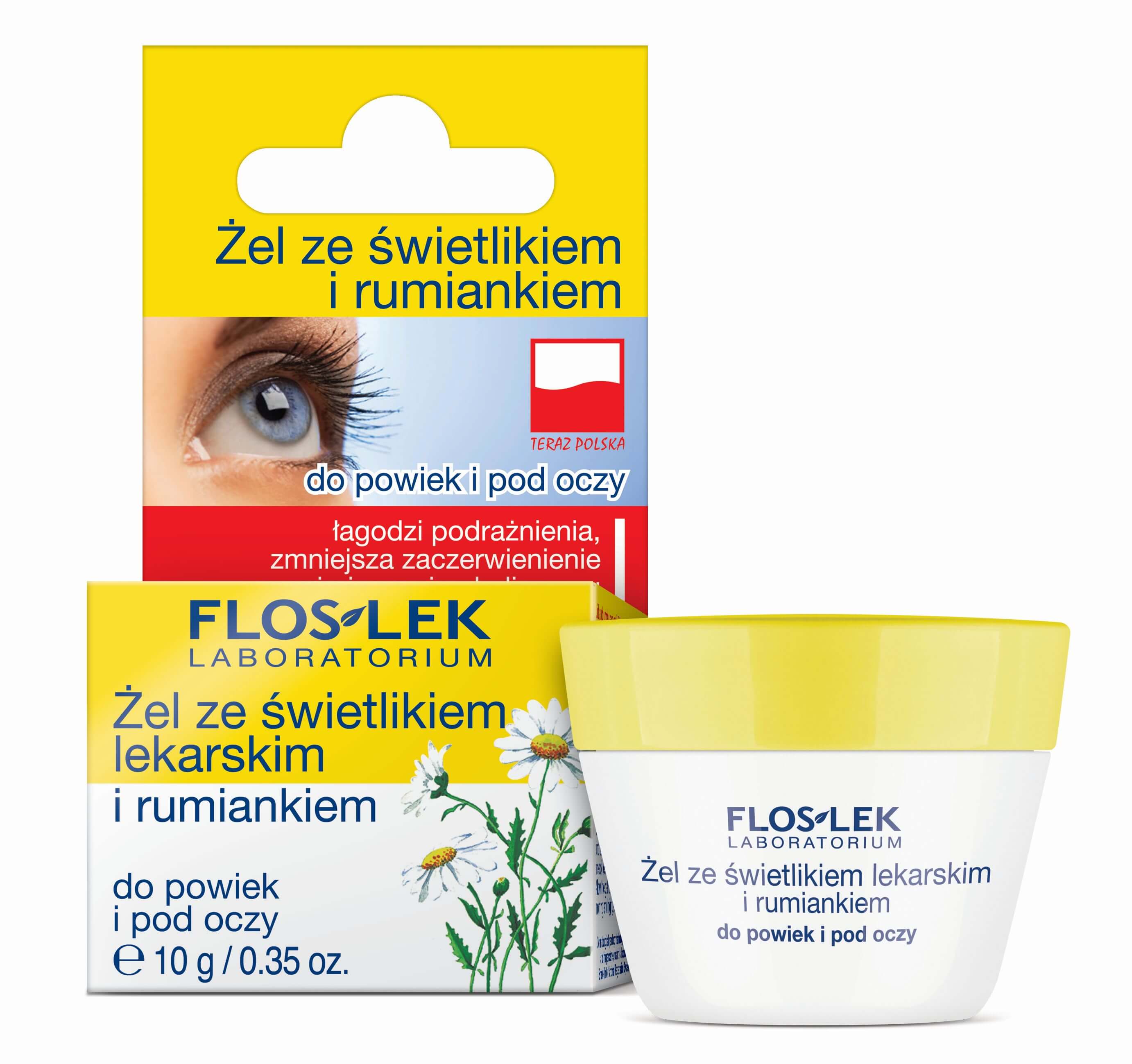 Flos-Lek Żel ze świetlikiem,  pod oczy przy zapaleniu spojówek, 10 g