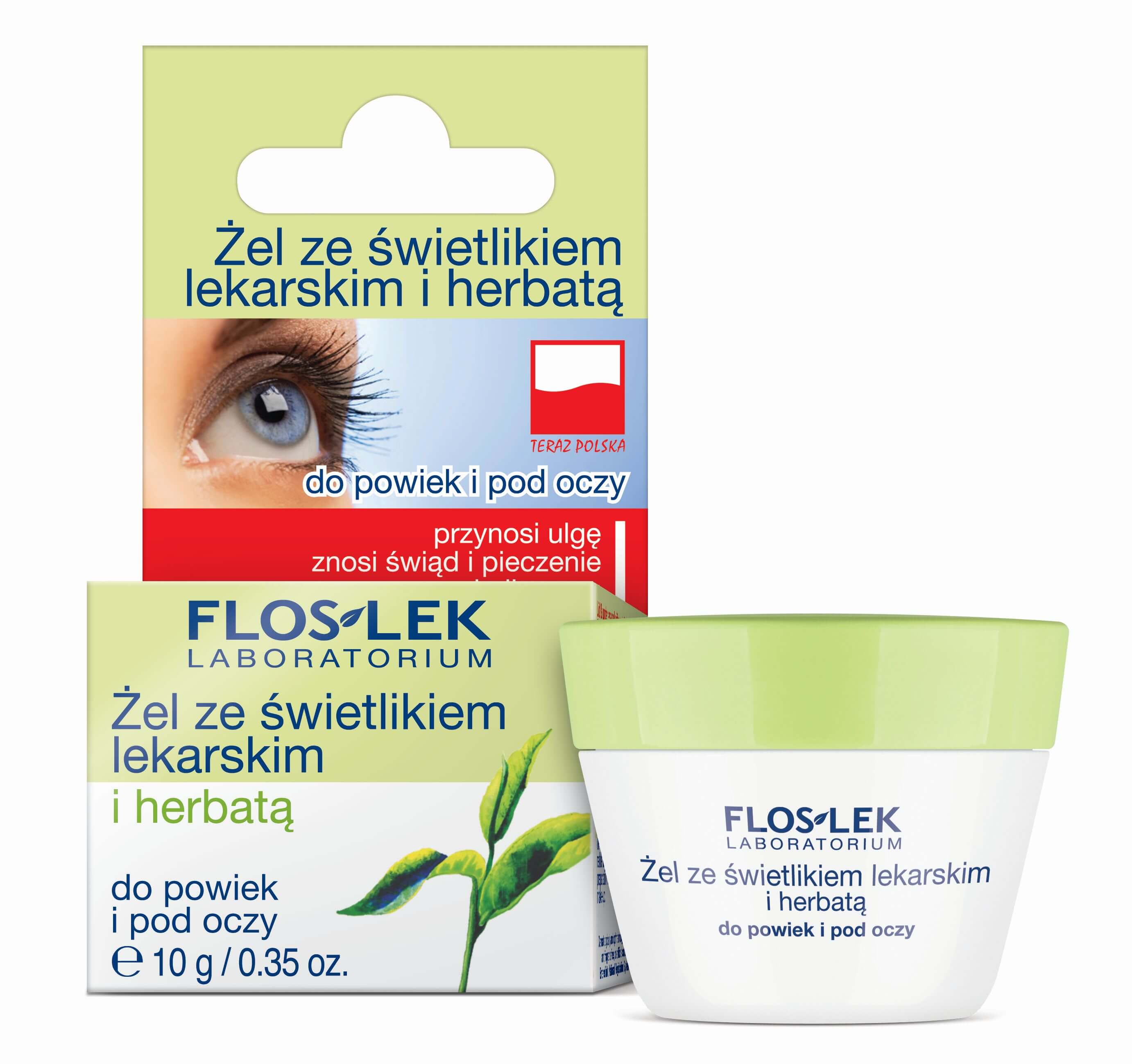 Flos-Lek Żel ze świetlikiem i herbatą , do powiek i pod oczy na podrażnienia, 10 g