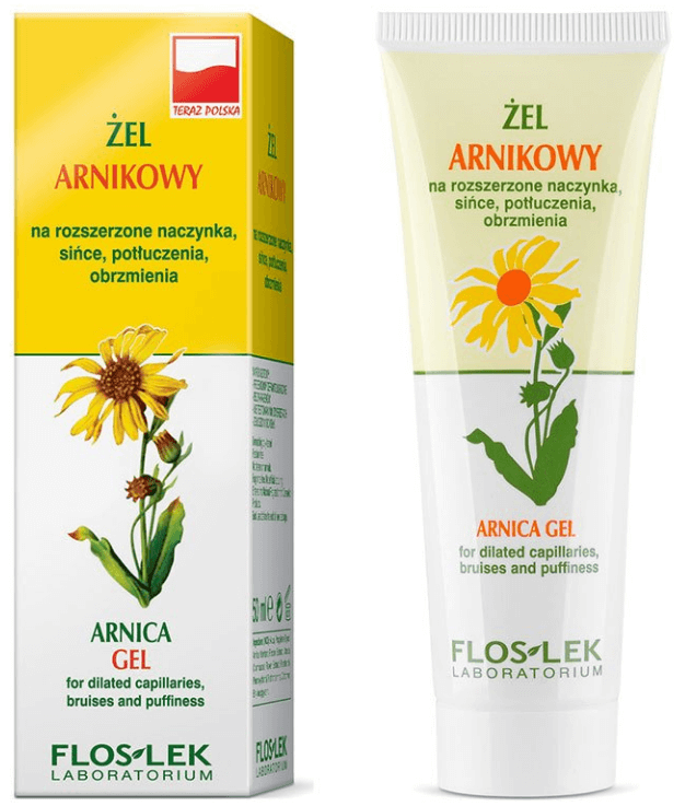 Flos-Lek Żel arnikowy, na rozszerzone naczynka, sińce, potłuczenia, 50 ml