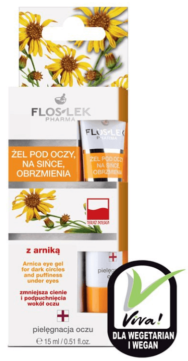 Flos-Lek Żel z arniką, na sińce i obrzmienia pod oczami, 15 ml