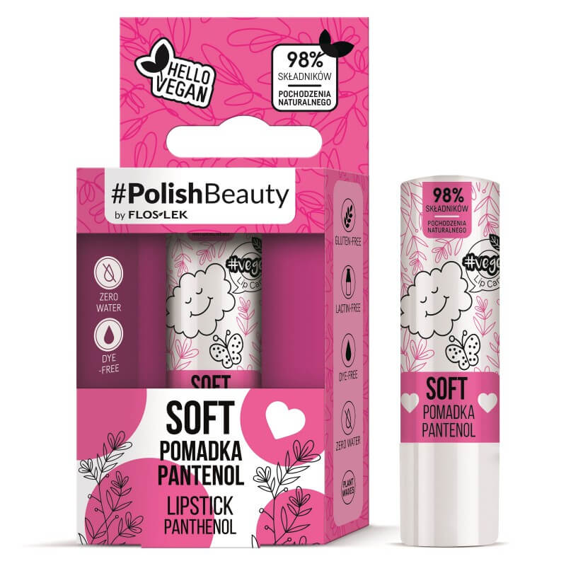 Flos-Lek Vege Lip Care SOFT, pomadka do ust z pantenolem, 1 szt.