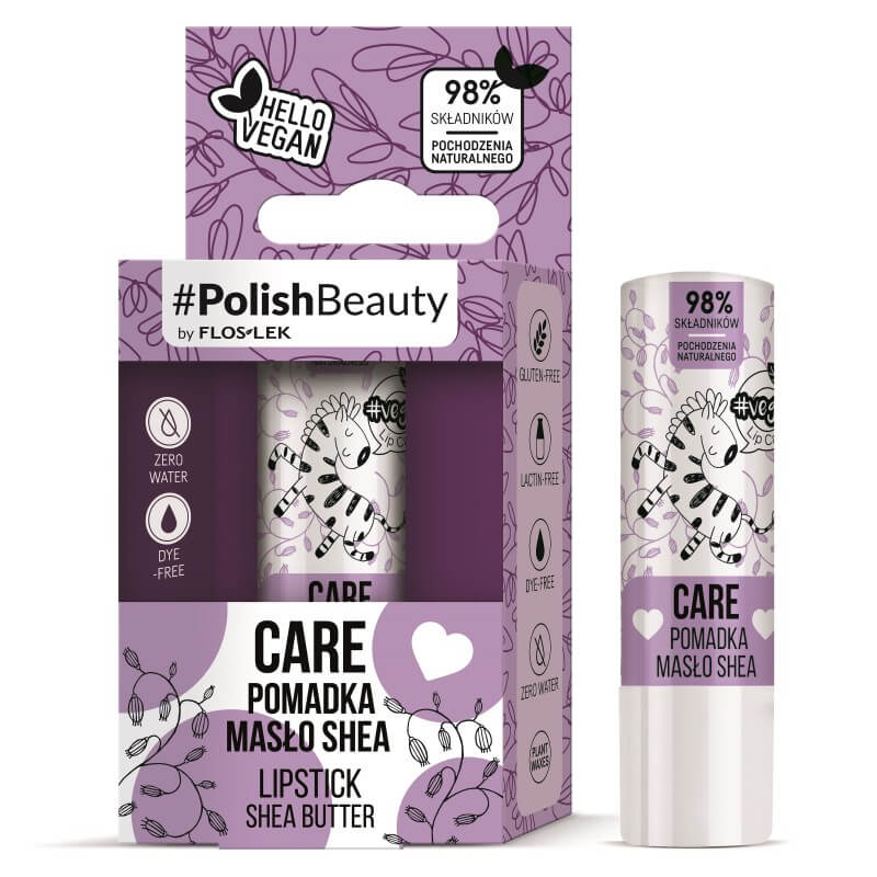 Flos-Lek Vege Lip Care CARE , pomadka do ust z masłem shea, 1 szt.