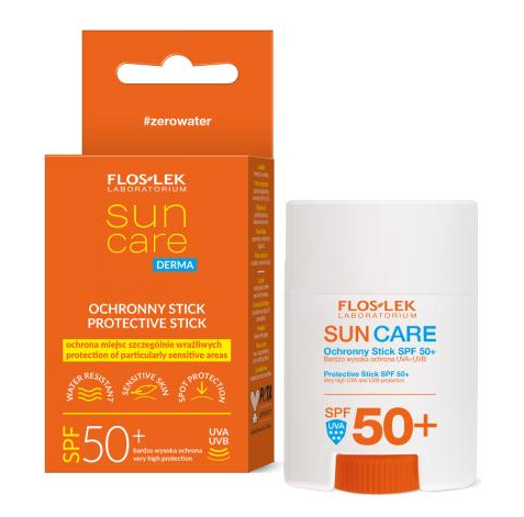 Flos-Lek Sun Care Derma, ochronny sztyft przeciwsłoneczny, SPF 50+, 16 g