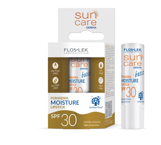Flos-Lek Sun Care Derma Moisture pomadka ochronna, SPF 30, 1 szt.