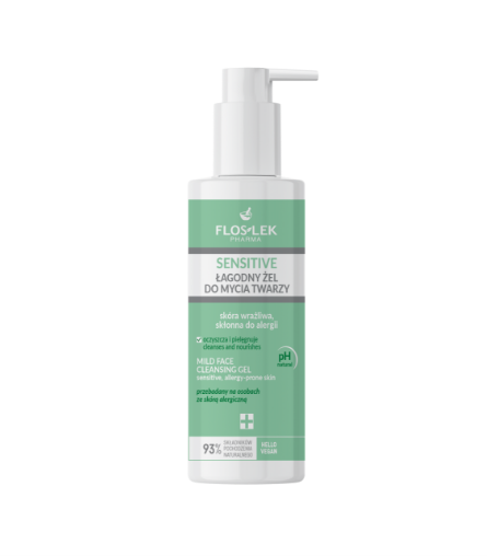 Flos-Lek Sensitive, żel do mycia twarzy do skóry wrażliwej, 175 ml