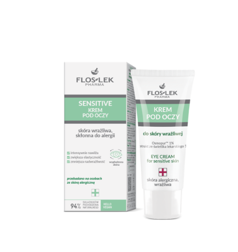 Flos-Lek Sensitive, krem pod oczy do skóry wrażliwej, 30 ml