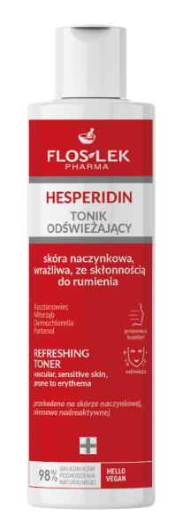 Flos-Lek Hesperidin tonik odświeżający do skóry naczynkowej, 225 ml