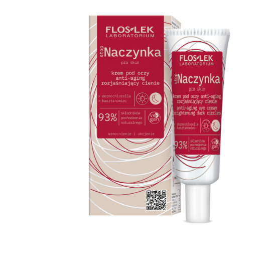 Flos-Lek Stopnaczynka, krem pod oczy anti-aging rozjaśniający cienie, 30 ml