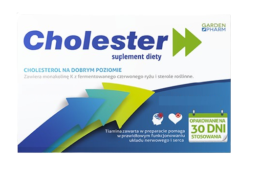 Cholester, kapsułki ze składnikami na utrzymanie odpowiedniego poziomu cholesterolu, 30 szt.