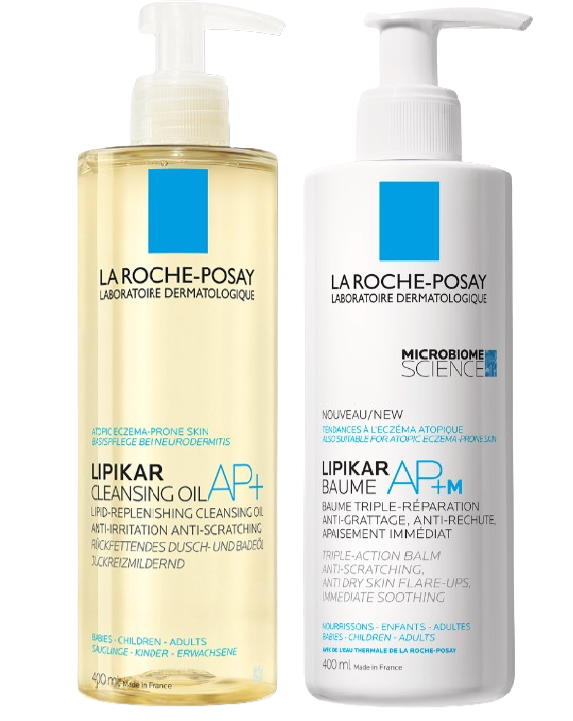La Roche-Posay Lipikar, olejek myjący, 400 ml+ balsam, 400 ml