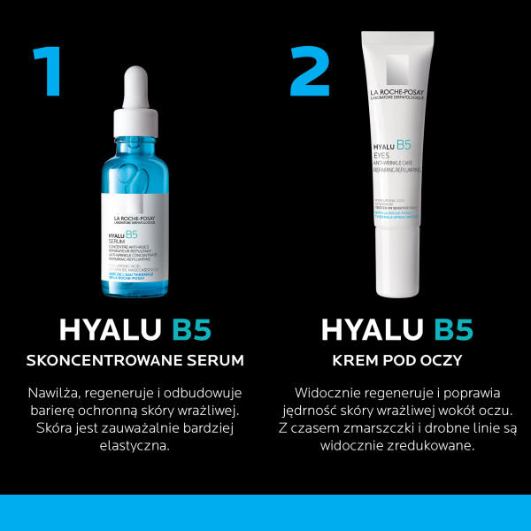 La Roche-Posay Hyalu B5, serum, 30 ml  + krem pod oczy 15 ml