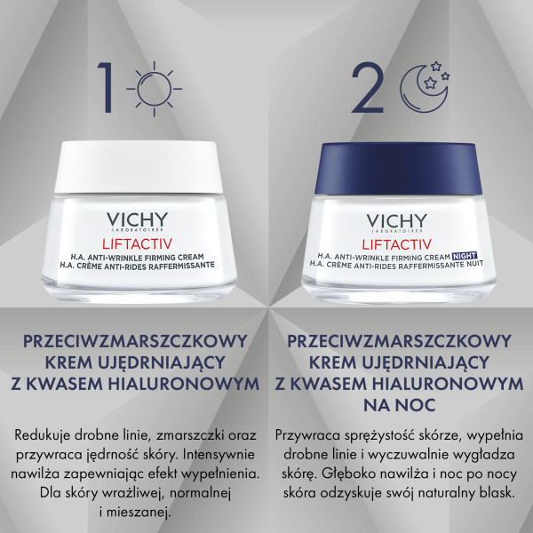 Vichy Liftactiv Supreme, krem na dzień, 50 ml + krem na noc, 50 ml,