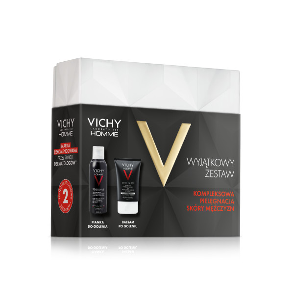 Vichy Homme, pianka do golenia, 200 ml + balsam po goleniu, 75 ml