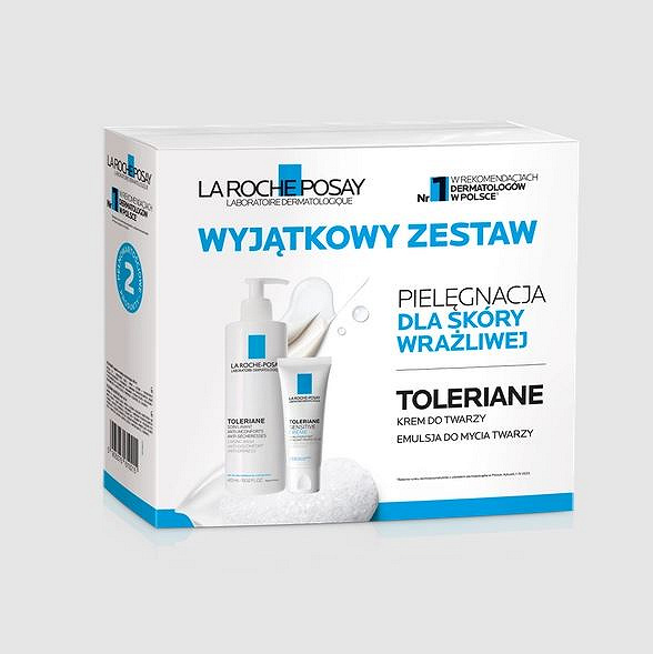 La Roche-Posay Toleriane, krem do twarzy, 40 ml + emulsja do mycia, 400 ml