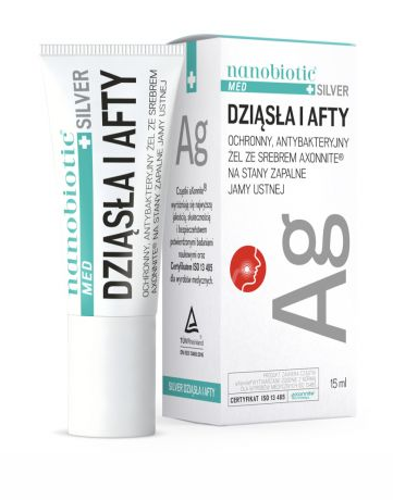Nanobiotic MED Silver Dziąsła i Afty żel na stany zapalne jamy ustnej, 15 ml