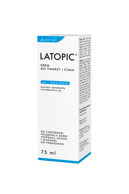 Latopic Krem do twarzy i ciała, do skóry atopowej, suchej i skłonnej do podrażnień, 75 ml