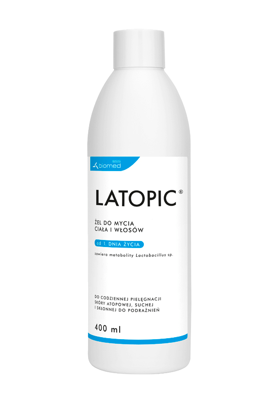 Latopic Żel do mycia ciała i włosów, do pielęgnacji skóry atopowej oraz wrażliwej, 400 ml