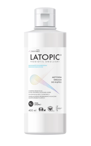 Latopic Emulsja do kąpieli, do skóry atopowej, suchej, 400 ml KRÓTKA DATA 31.03.2026