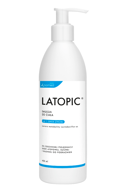 Latopic Emulsja do ciała, do skóry atopowej, suchej i skłonnej do podrażnień, 400 ml