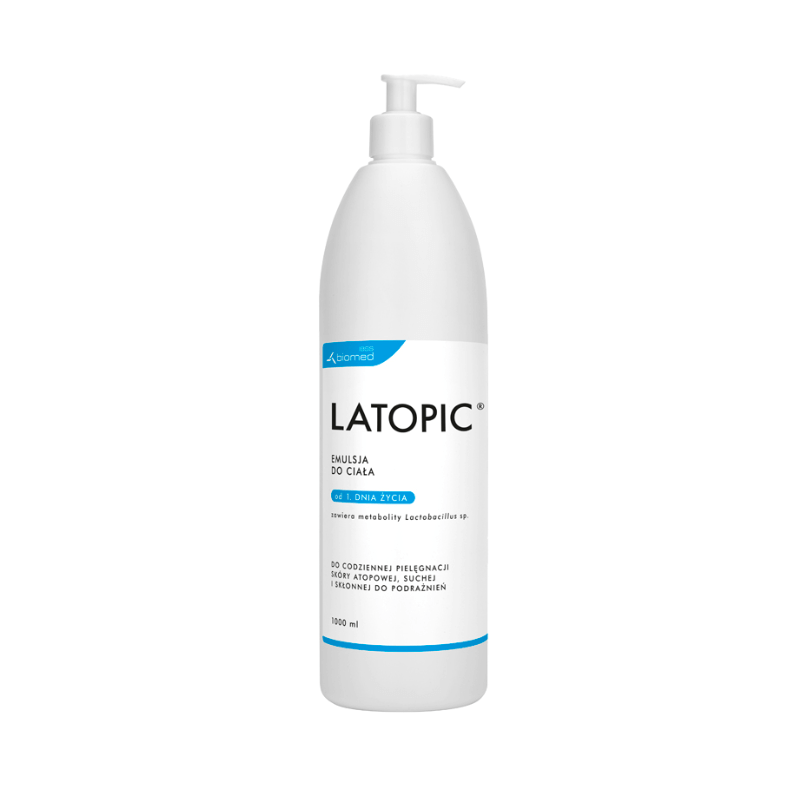 Latopic Emulsja do ciała, do skóry atopowej, suchej i skłonnej do podrażnień, 1000 ml