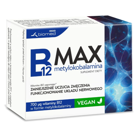 Biomed B12 Max Metylokobalamina 60 tabletek