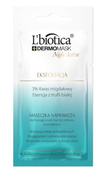 DERMOMASK Night Active, naprawcza maseczka eksfoliacja, 12 ml