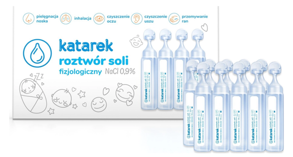 Katarek, roztwór soli fizjologiczny NaCl 0,9%, 10 x 5 ml