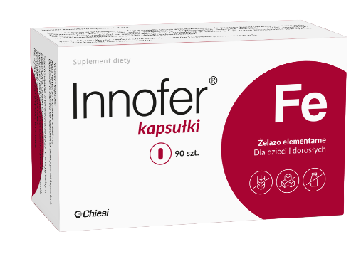 Innofer, kapsułki na niedobory żelaza, 90 szt.