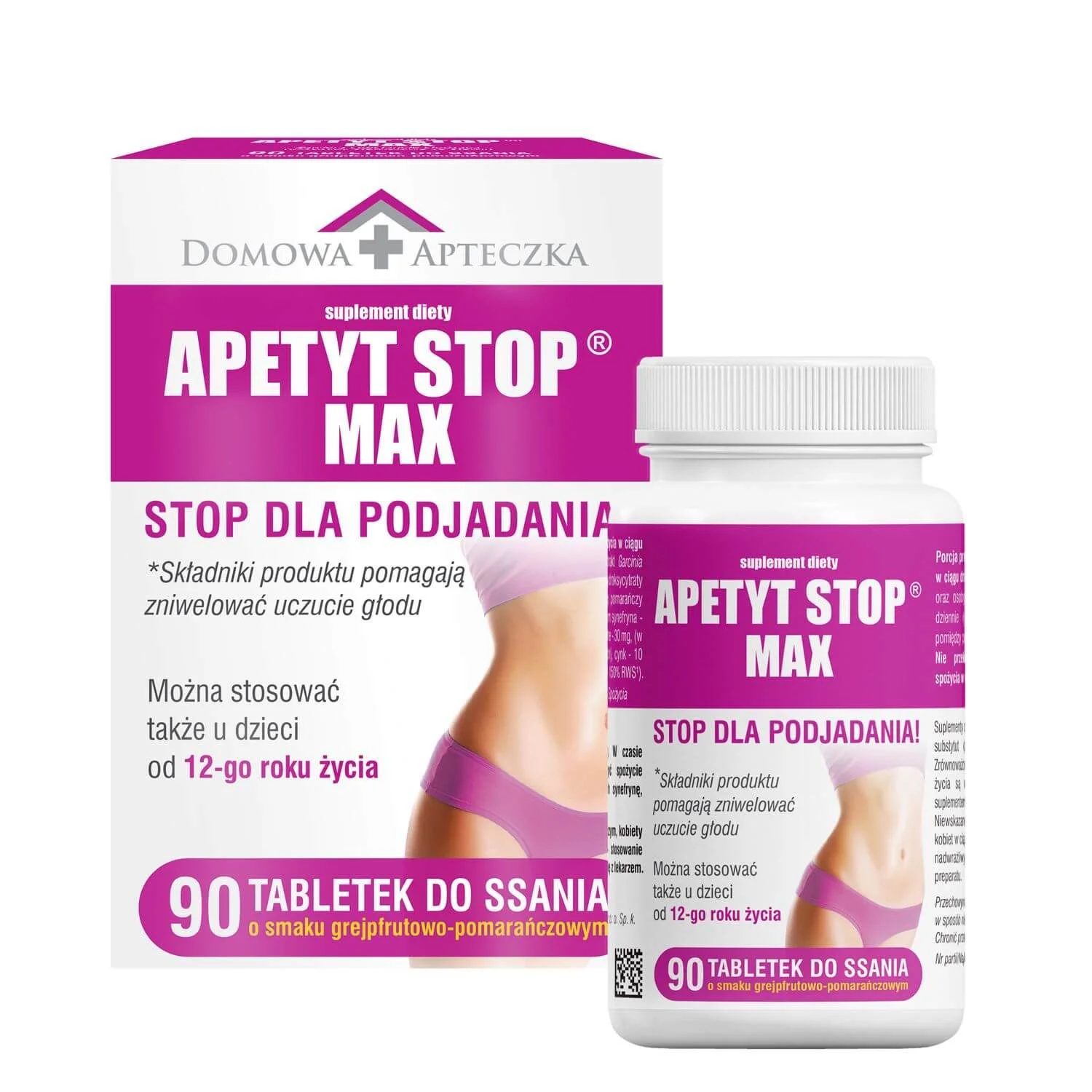 Apetyt Stop Max, tabletki do ssania ze składnikami wspomagającymi odchudzanie, 90 szt.