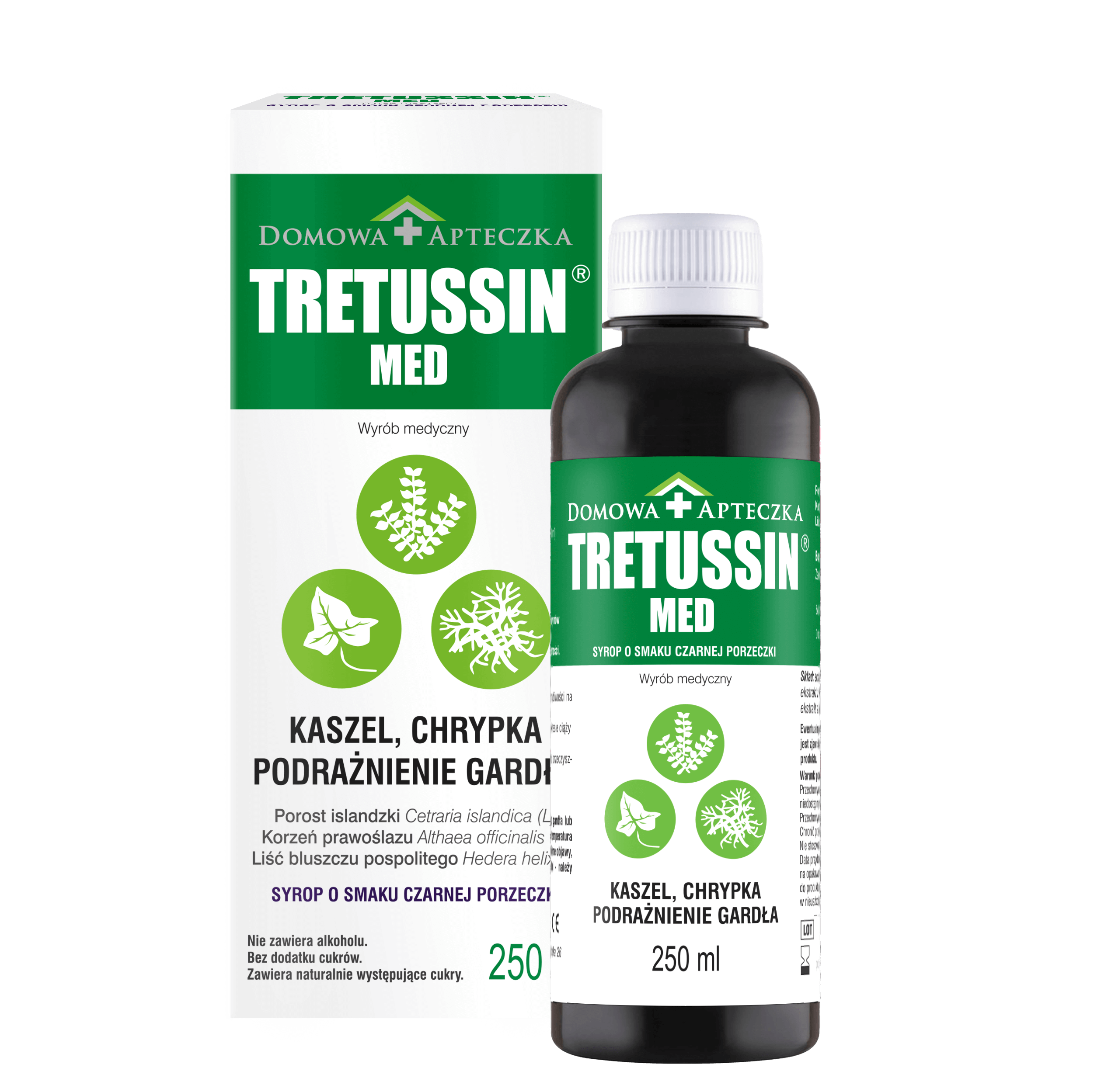 Tretussin Med syrop łagodzący objawy zakażenia górnych dróg oddechowych, 250 ml