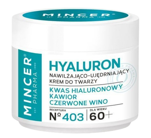 MINCER Hyaluron, krem nawilżająco-ujędrniający, 60+, 50 ml