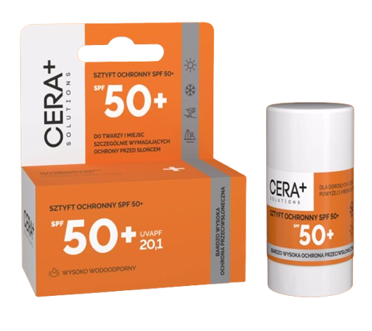 Cera+ Solutions, sztyft ochronny, SPF 50+,
