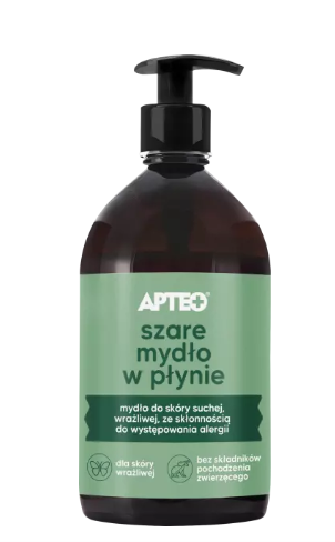 Apteo szare mydło, w płynie, 500 ml