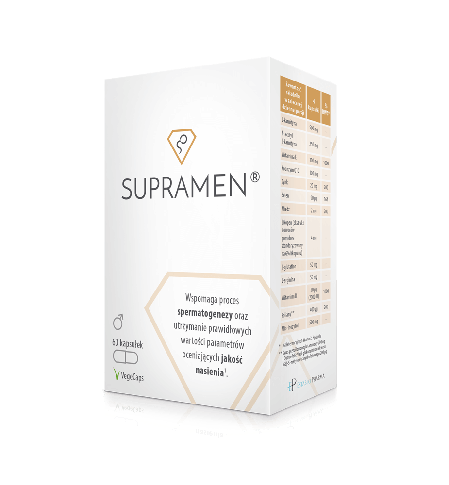 Supramen, kapsułki ze składnikami wspierającymi stan zdrowia reprodukcyjnego dla mężczyzn, 60 szt.