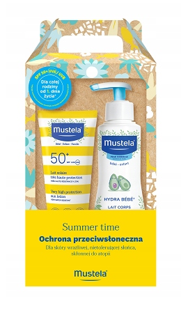 Mustela Summer Time mleczko do ciała + mleczko przeciwsłoneczne SPF50+