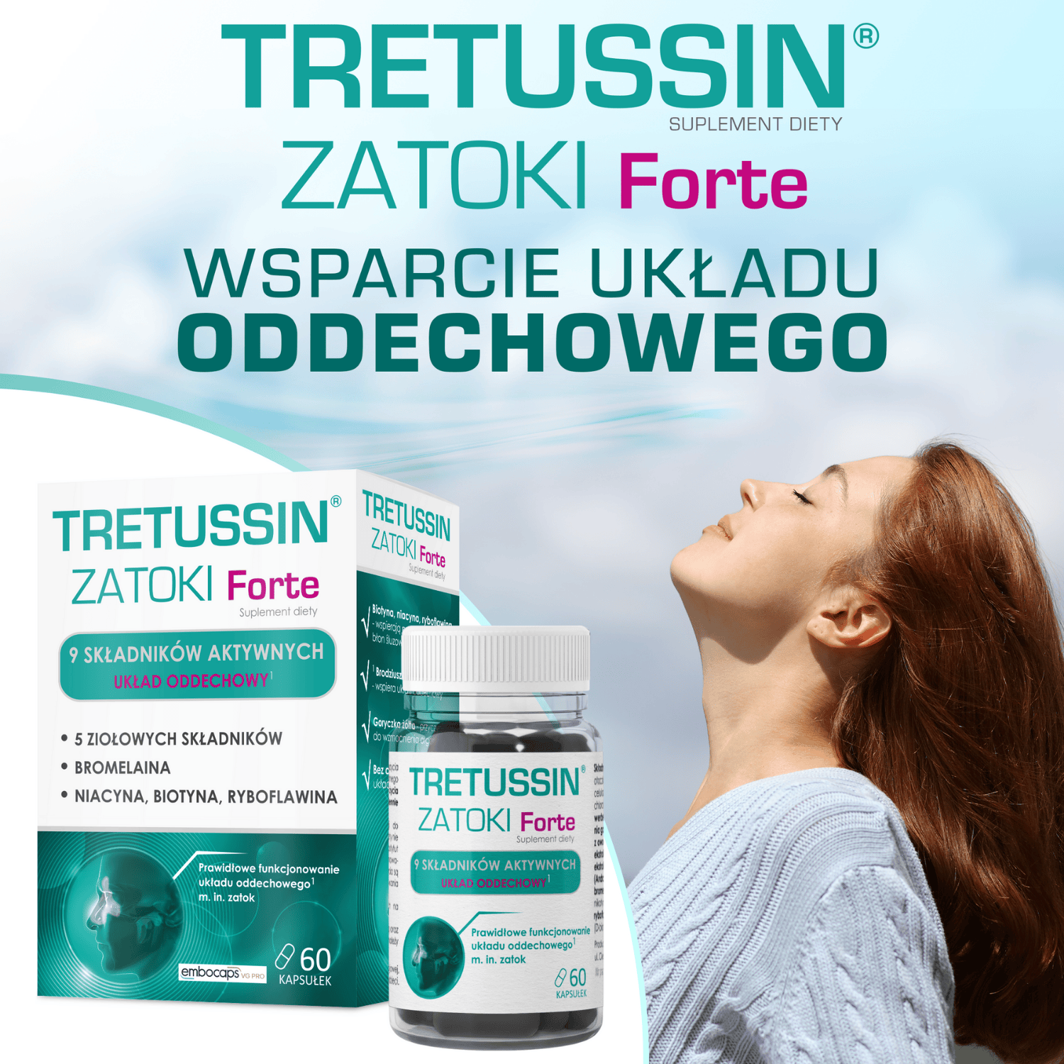 Tretussin Zatoki Forte, 60 kapsułek