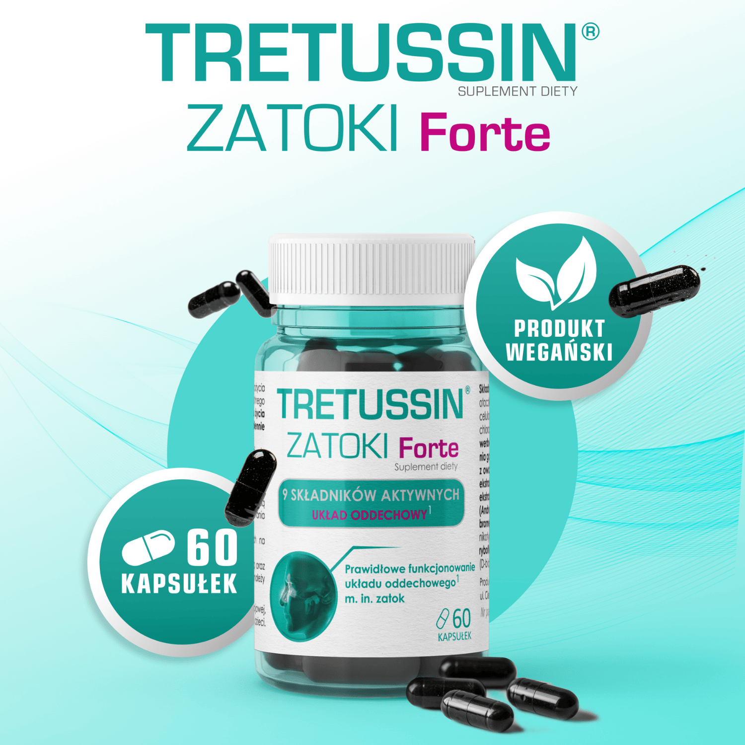 Tretussin Zatoki Forte, 60 kapsułek