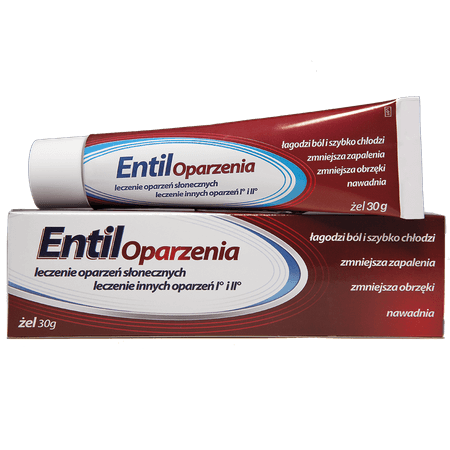 Entil Oparzenia, żel na oparzenia, łagodzący ból i zmniejszający obrzęk, 30 g