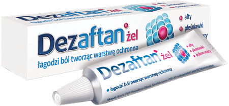 Dezaftan, żel łagodzący ból na afty, pleśniawki, drobne urazy, tuba 8 ml